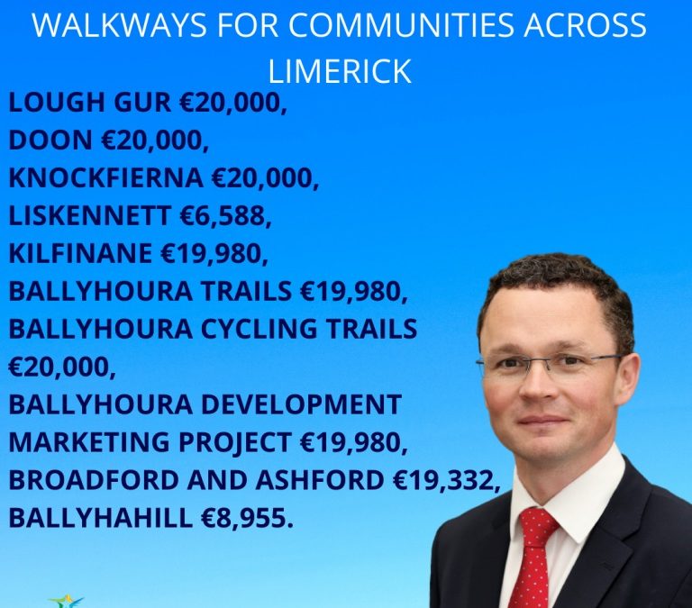 €175,000 for walkways for communities across Limerick