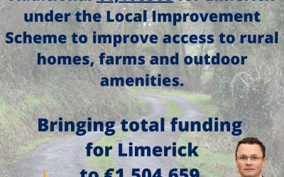Minister for the Office of Public Works Patrick O’Donovan has announced that total funding of over €1.5million